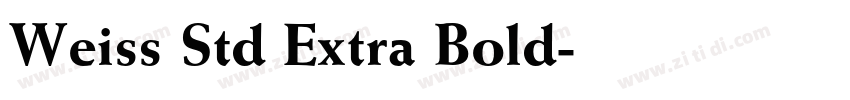 Weiss Std Extra Bold字体转换